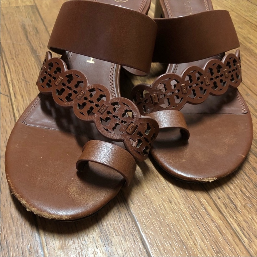 Tory Burch Tan Leather Sandals - Picture 2 of 5